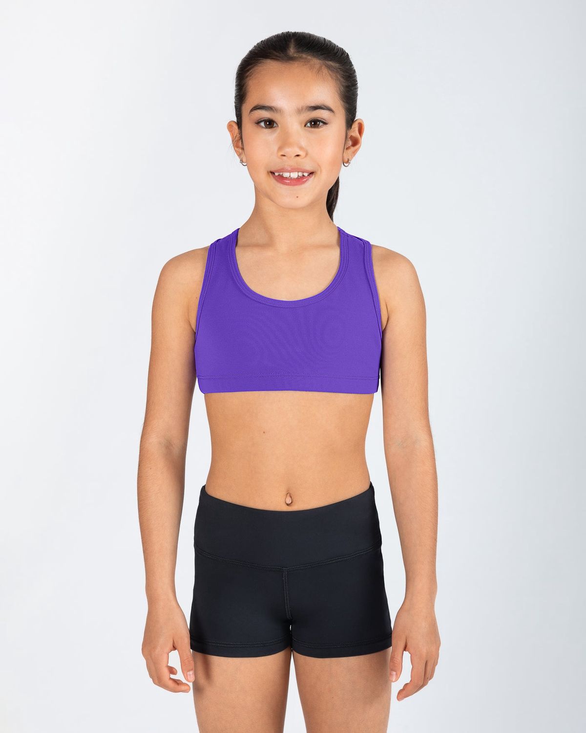 Addison Crop Top, Size: Child XS Party Purple