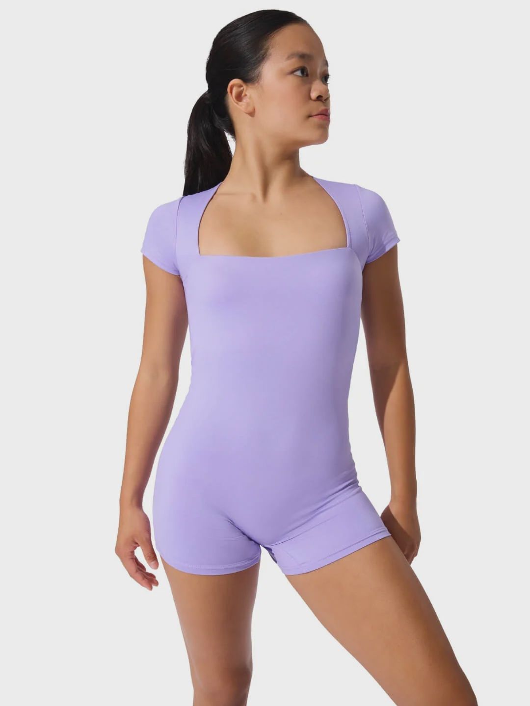 Evolve Short Sleeve Unitard, Colour: Violet, Size: Child M