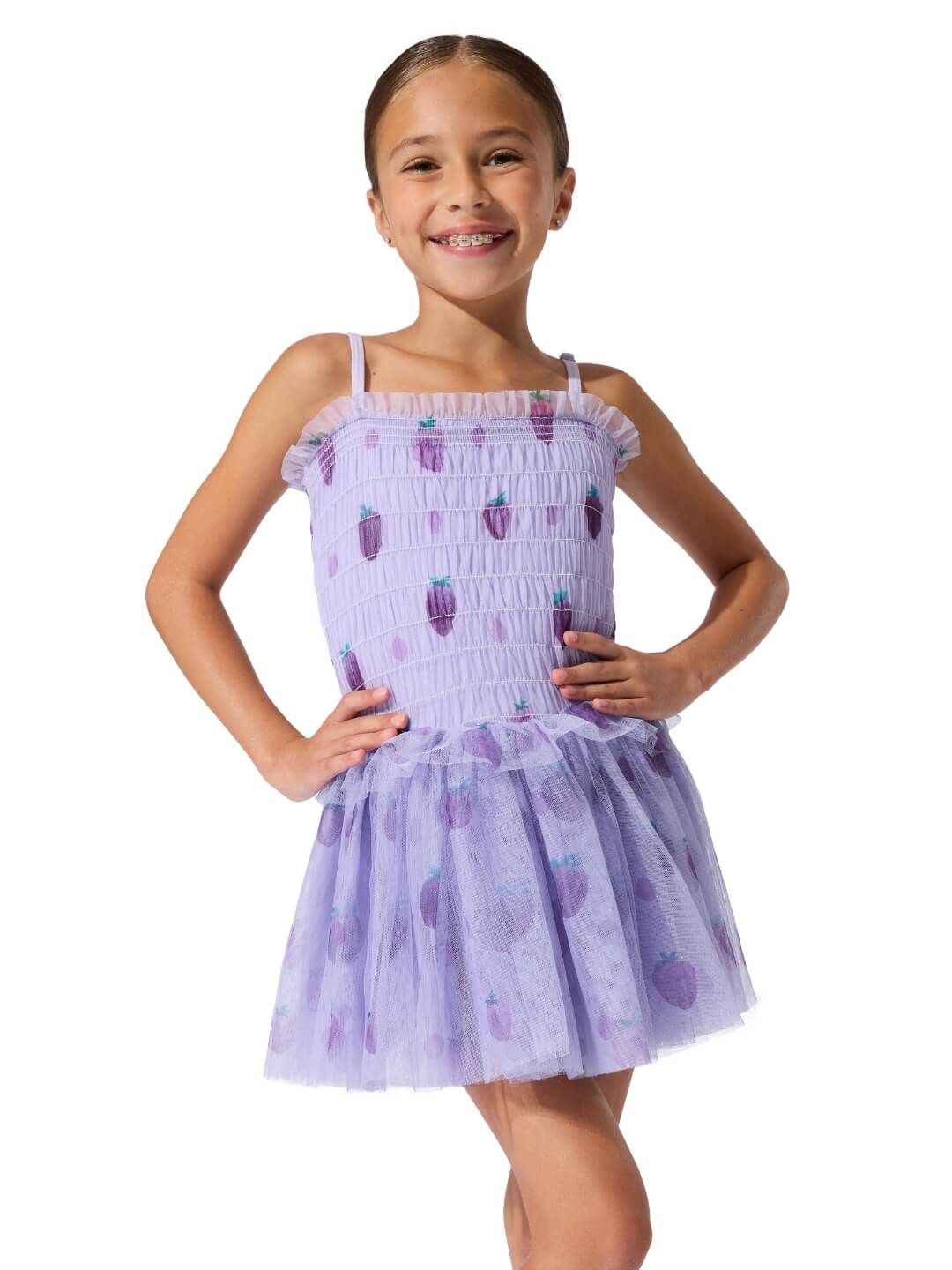Berry Sweet Shortcake Dress - Child, Colour: Lavender, Size: Child Small (4-5yrs)