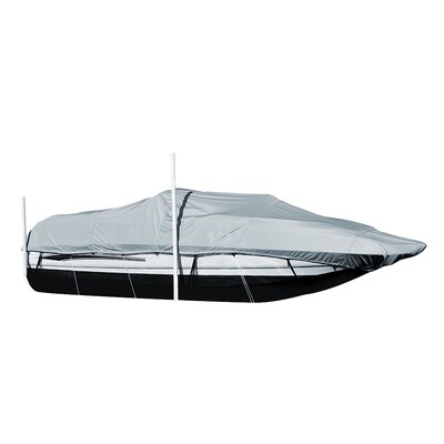 Carver Performance Poly-Guard Styled-to-Fit Boat Cover f/21.5' Sterndrive Deck Boats w/Walk-Thru Windshield - Grey