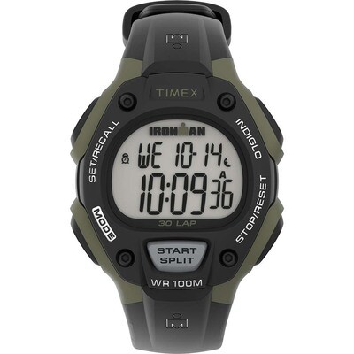 Timex IRONMAN Men's 30-Lap - Black/Green Timex IRONMAN Men's 30-Lap - Black/Green