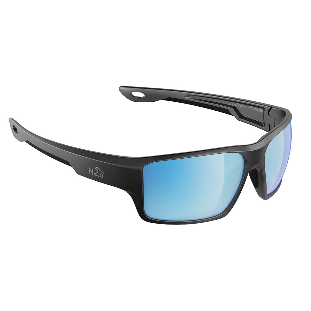 H2Optix Ashore Sunglasses Matt Gun Metal, Grey Blue Flash Mirror Lens Cat. 3 - AntiSalt Coating w/Floatable Cord
