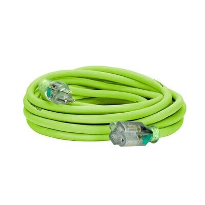 Flexzilla Pro Extension Cord 12/3 Awg Sjtw 25ft Outdoor Lighted Plug