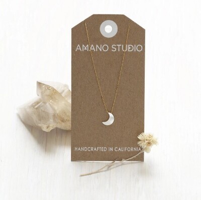 AMO Mo Pearl Moon Necklace