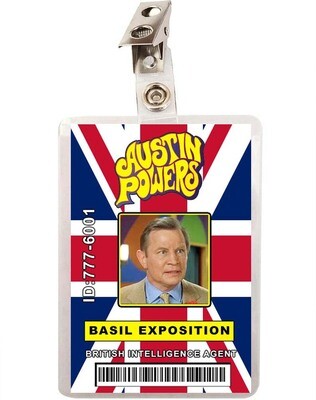 Austin Powers Basil Exposition ID Badge