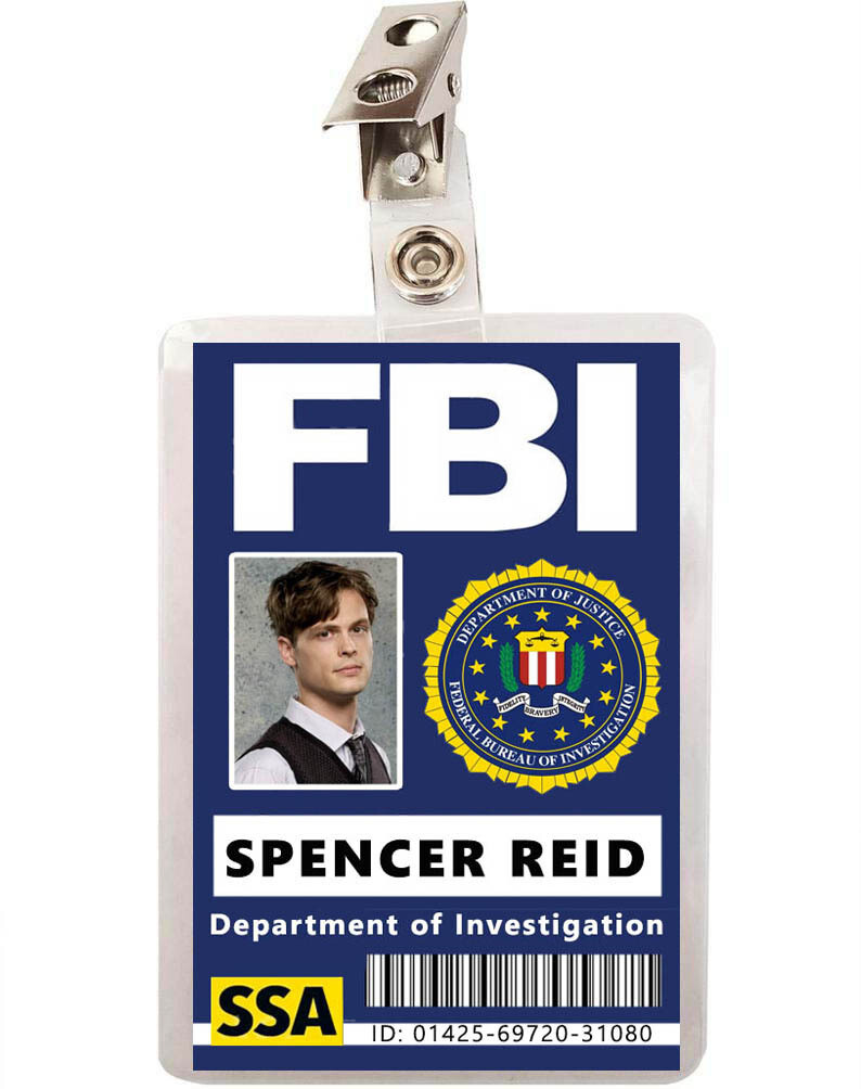Criminal Minds Spencer Reid FBI ID Badge