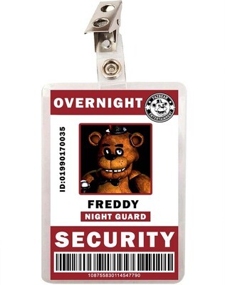 FNAF Five Nights at Freddy&#39;s Security ID Badge