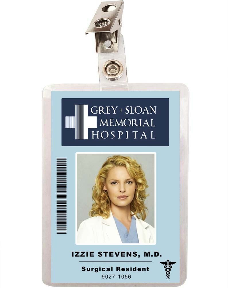 Grey&#39;s Anatomy Izzie Stevens Grey Sloan Memorial Hospital ID Badge