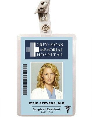 Grey&#39;s Anatomy Izzie Stevens Grey Sloan Memorial Hospital ID Badge