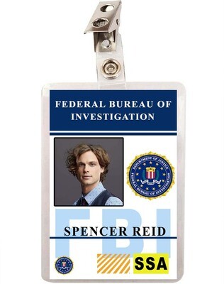 Spencer Reid Criminal Minds FBI ID Badge