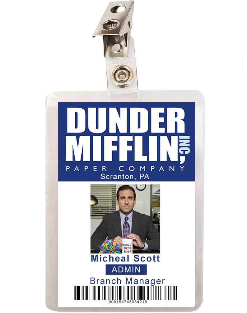 The Office Michael Scott Mifflin ID Badge