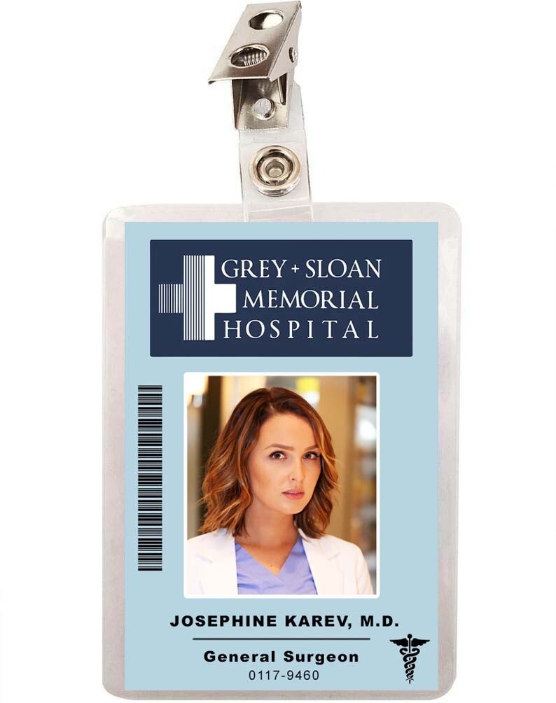 Grey&#39;s Anatomy Josephine karev Grey Sloan Memorial Hospital ID Badge