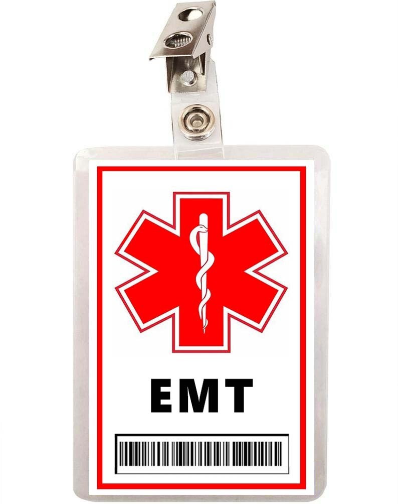 EMT Emergency Medical Technician ID Badge