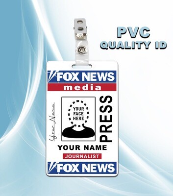 Custom Fox News Press Pass ID Badge PVC