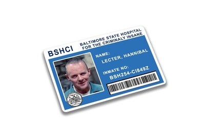 Silence of the Lambs Hannibal Lecter ID Card