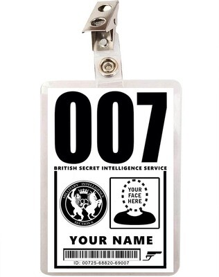 Custom 007 James Bond ID Badge