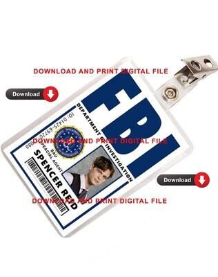 Criminal Minds Spencer Reid FBI ID Badge Image Download PDF