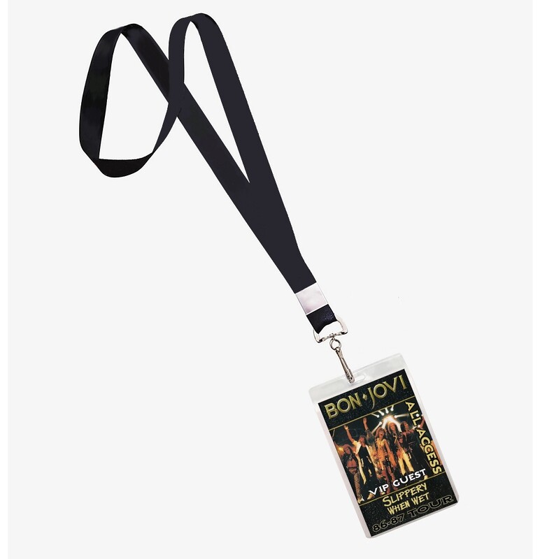 Bon Jovi Slippery When Wet Backstage Pass Lanyard ID