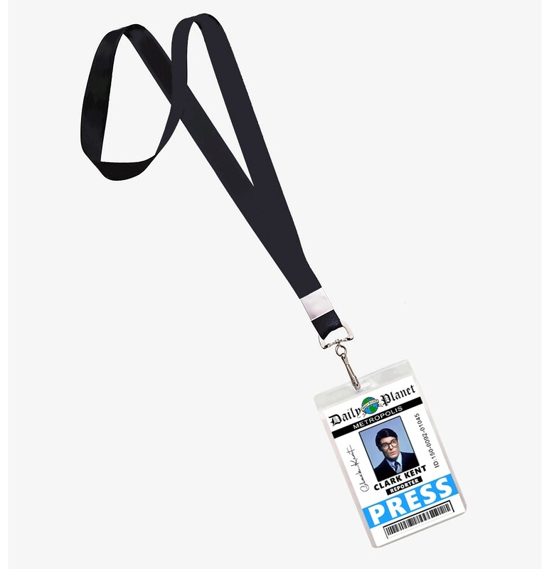 Clark Kent Press Pass Lanyard ID