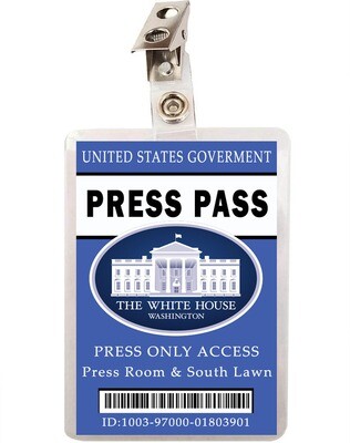 White House Press Pass ID Badge