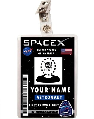 Custom SpaceX NASA Astronaut ID Badge