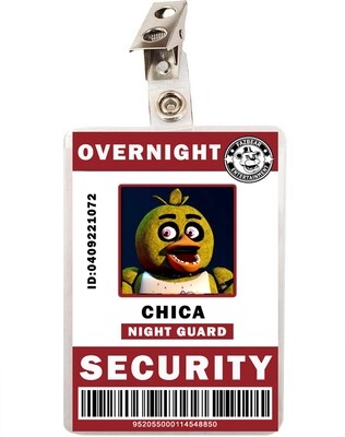 FNAF Five Nights at Freddy&#39;s Chica Security ID Badge