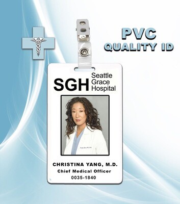 Grey&#39;s Anatomy Chritina Yang Grey Sloan Memorial Hospital ID Badge PVC