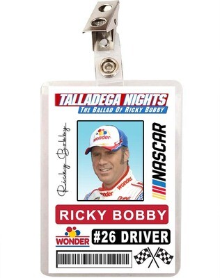 Talladega Nights Ricky Bobby Nascar Driver ID ID Badge