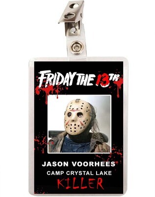 Friday the 13th Jason Voorhees Camp Crystal Lake Killer ID Badge