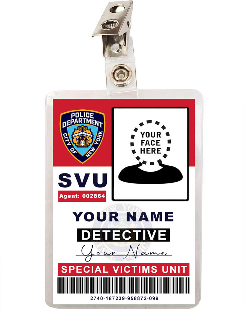 Custom Law &amp; Order SVU Detective ID Badge