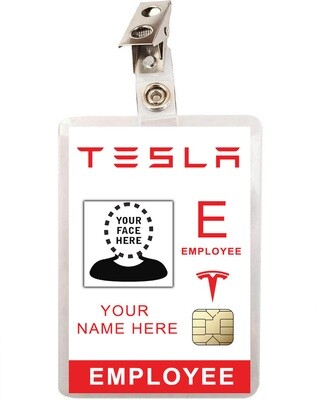 Custom Tesla Employee ID Badge Badge