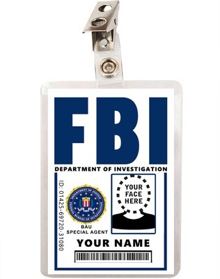 Custom Criminal Minds FBI ID Badge Badge