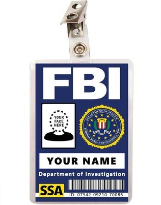 Custom Criminal Minds FBI Blue ID Badge Badge