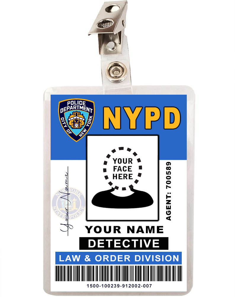 Custom Law &amp; Order Detective ID Badge Badge