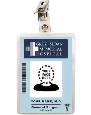 Custom Grey's Anatomy MD ID Badge Badge