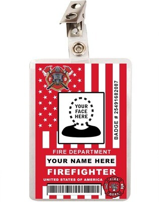 Custom Fire Department Firefighter ID Badge Badge