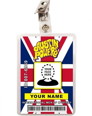 Custom Austin Powers ID Badge Badge