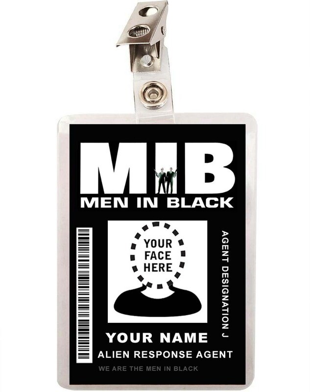 Custom MIB Men in Black ID Badge Badge