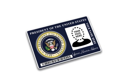 Custom United States President ID Card
