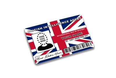 Custom British Intelligence Agent License ID Card