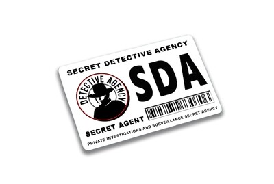 SDA Secret Detective Agency Secret Agent ID Card