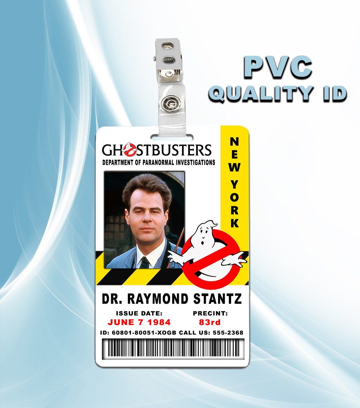 Ghostbusters Raymond Stantz ID Badge PVC