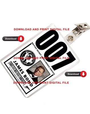 007 James Bond Daniel Craig ID Badge Image Download PDF