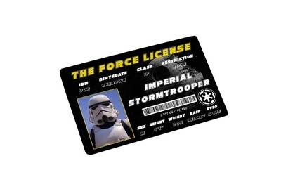 Star Wars Stormtrooper License ID Card