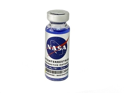 Nasa Extraterrestrial Radioactive Isotope Movie Prop in a Bottle