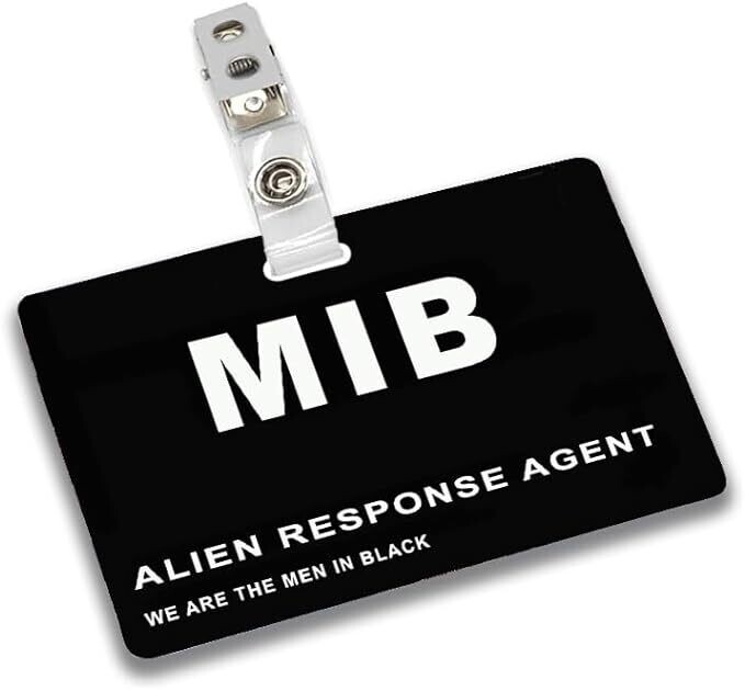 Men in Black ID Badges Name Tag PVC