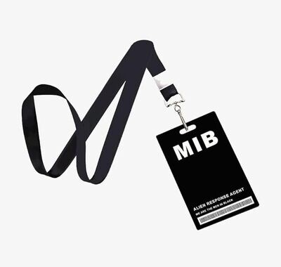 MIB Men in Black ID Badge Lanyard PVC
