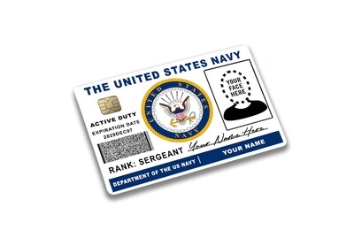 Custom US Navy Sergeant License ID Card
