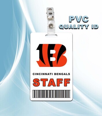 NFL Cincinnati Bengals Staff Pass ID Badge PVC