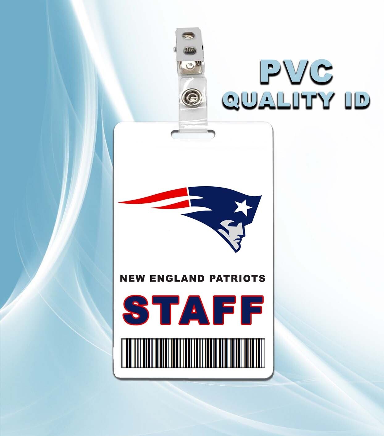 NFL New England Patriots Staff Pass ID Badge PVC